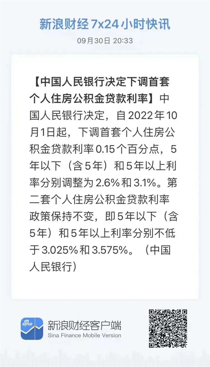 剛剛！首套公積金利率下調(diào)，10月1日起執(zhí)行！賣房免個(gè)稅！