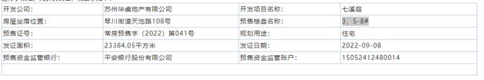 七溪庭3、5-8幢通過(guò)預(yù)售許可審批